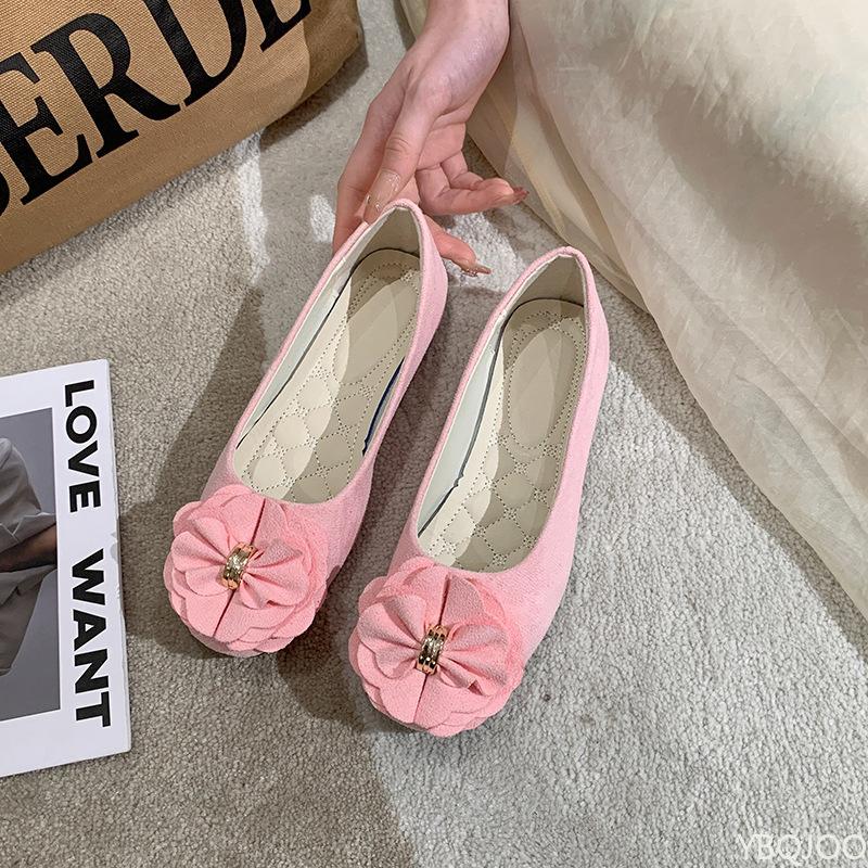 Fashion New square toe black flat shoes with shallow mouth simple comfortable design daily wear is not tiring single shoe