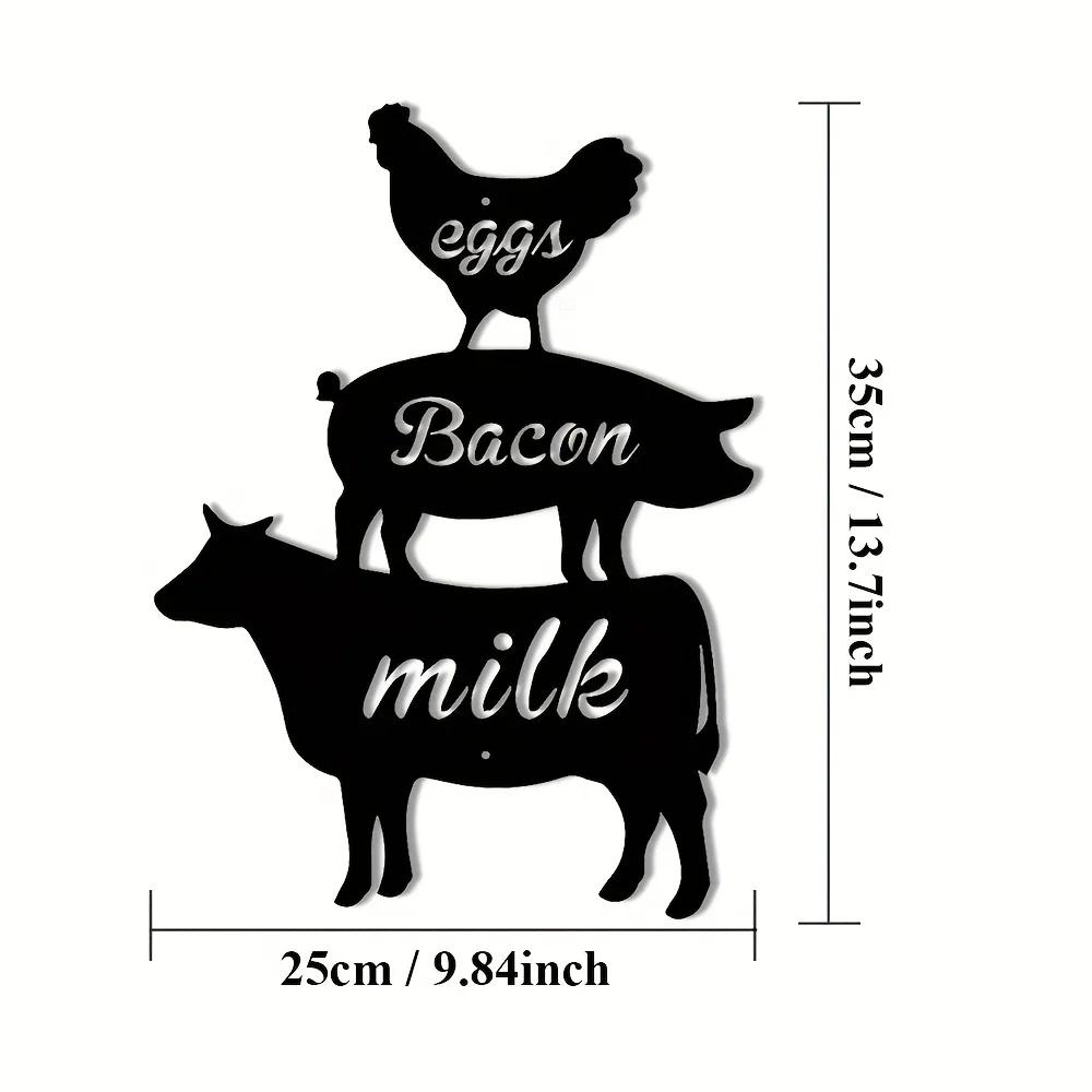 1PC Farmhouse Sign – Metal Wall Art with Farm Animals, Elegant Wall Hanging Plaques & Ornaments for Garden Party Decor