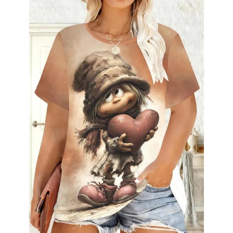 3D Printed Summer Fashion Women's T-Shirt Breathable Casual