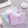 5Pcs Simple Transparent A4 Snapper File Folder PVC Waterproof Office Document Bill Budget Organizer Student Test Paper Folders