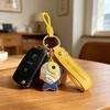 Colgante Llavero Pez Pequeño Tarjetero de Cuero Sintético con Cordón Forma de Escama de Pez Colorida Colgante para Mochila Escolar de Doble Uso