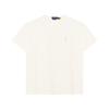 Polo Einfarbiges Rundhals-Kurzarm-T-Shirt Herren Oberteile Hellbraun 710916698-003