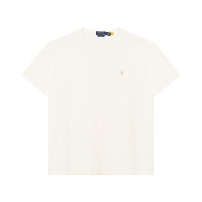 Polo Solid Color Crew Neck Short Sleeve T-Shirt Men Tops Light-Brown 710916698-003