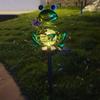 Ny Utendørs Solar Frosk Ornament Lampe Smijern Uthult Metall Solcelledrevet LED-lampe Utendørs streng Plen Hagedekorasjon