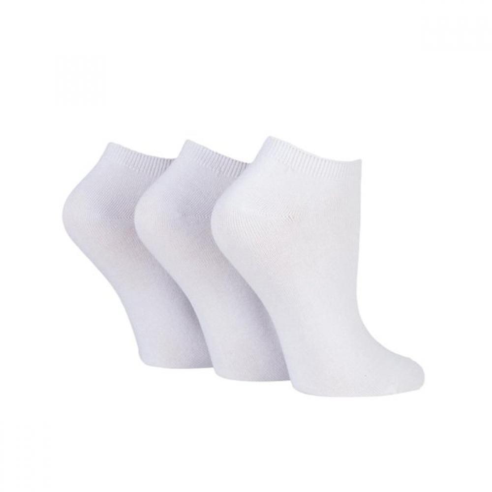 Sock Shop Women S Bamboo Ankle SockS Set 3 pairS White White