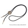 Men Bolo Tie Metal Round Flower Cowboy Hat Western Necklace Costume Accessories