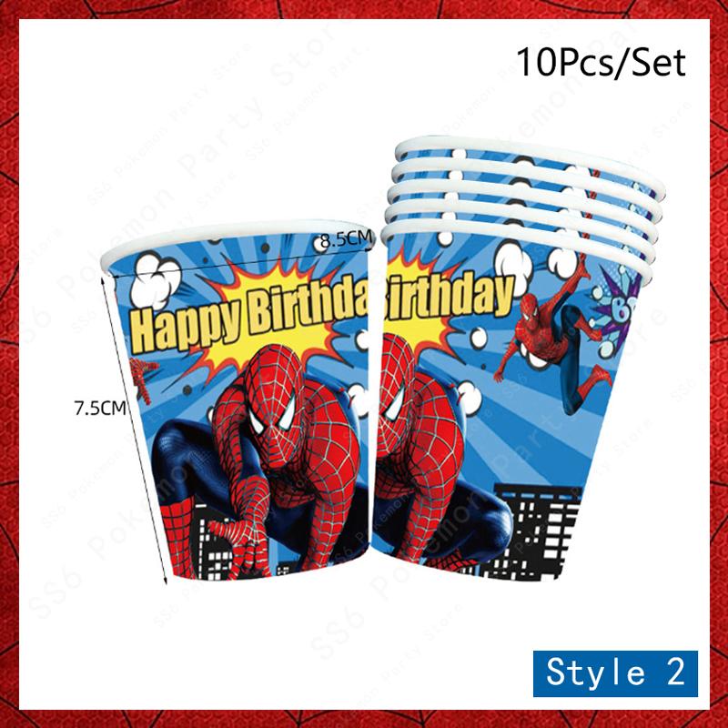 Spiderman Birthday Party Decor Itemations Disposable Tableware Plate Cup Napkins Bags Spidey Party Birthday Decor Itemation Supplies Set