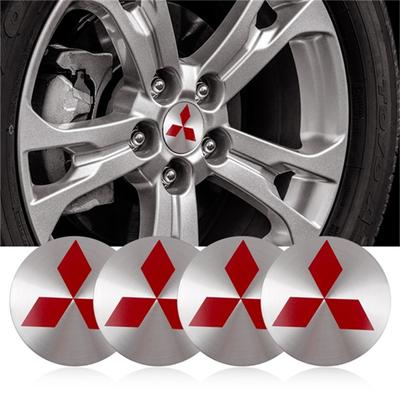 4pcs 56mm Badge Car Tire Hub Center Sticker for Mitsubishi Ralliart Lancer EX Outlander ASX Galant Car Accessories