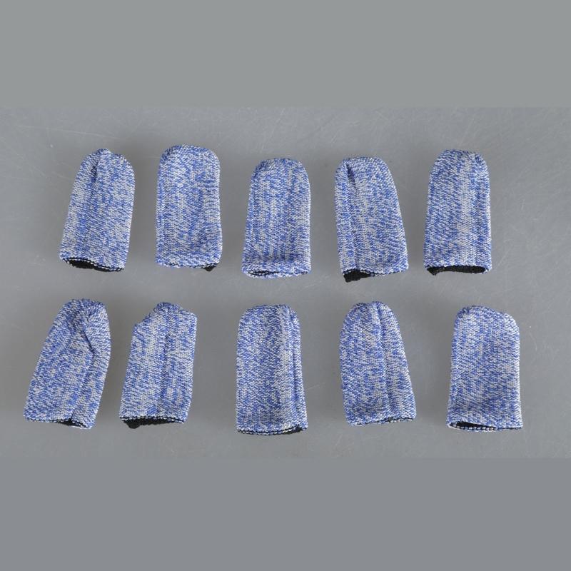 Set Of 10 Cut Resistant Finger Sleeves Protectors Breathable Lightweight Protective Gear Fit for Workshops And Gardening