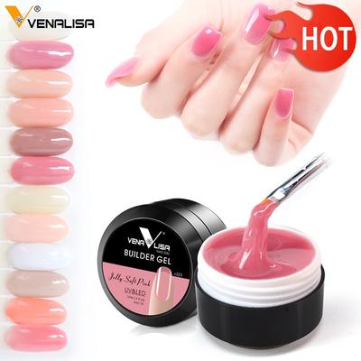 15ml żelowy lakier do paznokci Soak Off UV LED żel do przedłużania paznokci lepkie wiertło francuskie tło wzmocnienie Nail Art Suppy 12 kolorów