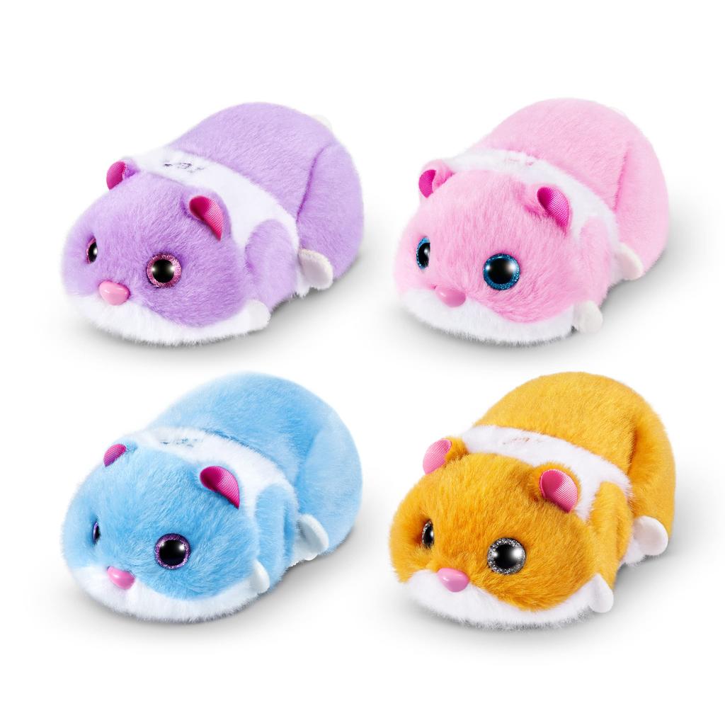 Pets Alive Hamstermania od ZURU Hamster Elektronické zvuky pro mazlíčky Interaktivní hračka s křečkovým míčkem pro dívky a děti 9543D (Nachový) 20+