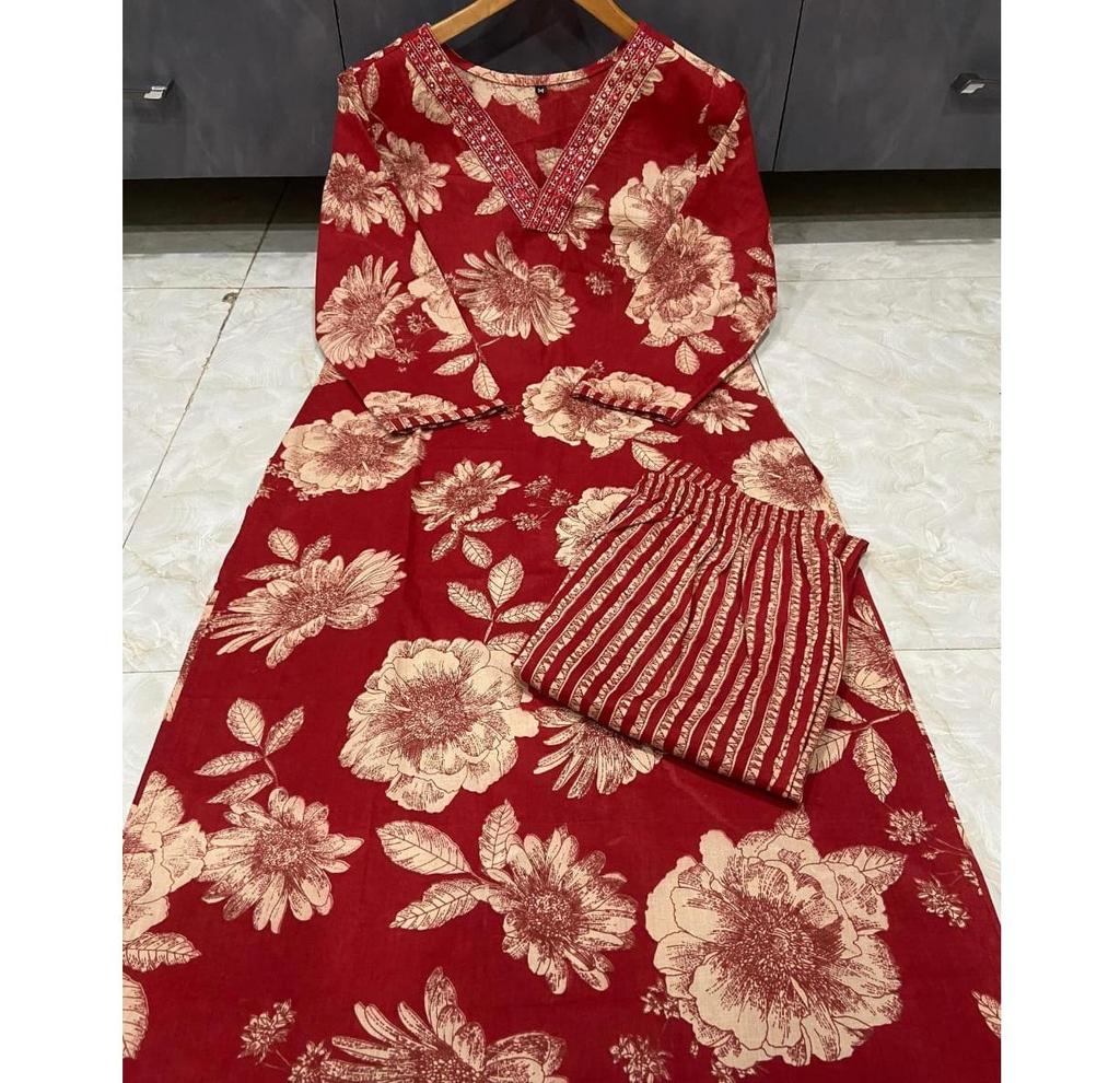 Indian Women Designer Kurta Pant Dupatta Set Bollywood Top Tunic Kurti Salwar Suit Dress