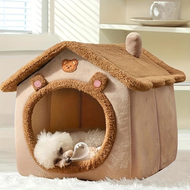 All-Season Pet Villa: Arctic & Fleece, Washable, Non-Slip. For Cats & Small Dogs. Cozy & Enclosed. Shop Now!