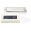 KONGSHENG AM20D Phosphor Bronze Reed 10 Hole 20 Tone Blues Harmonica In the Key of C(White)