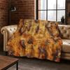 Retro Nautische Karte Kompass Schatzkarte Flanell Decke, Gemütliche Weiche Überwurfdecke für Zuhause Schlafzimmer Bett Sofa Abdeckung Geschenk Kinder