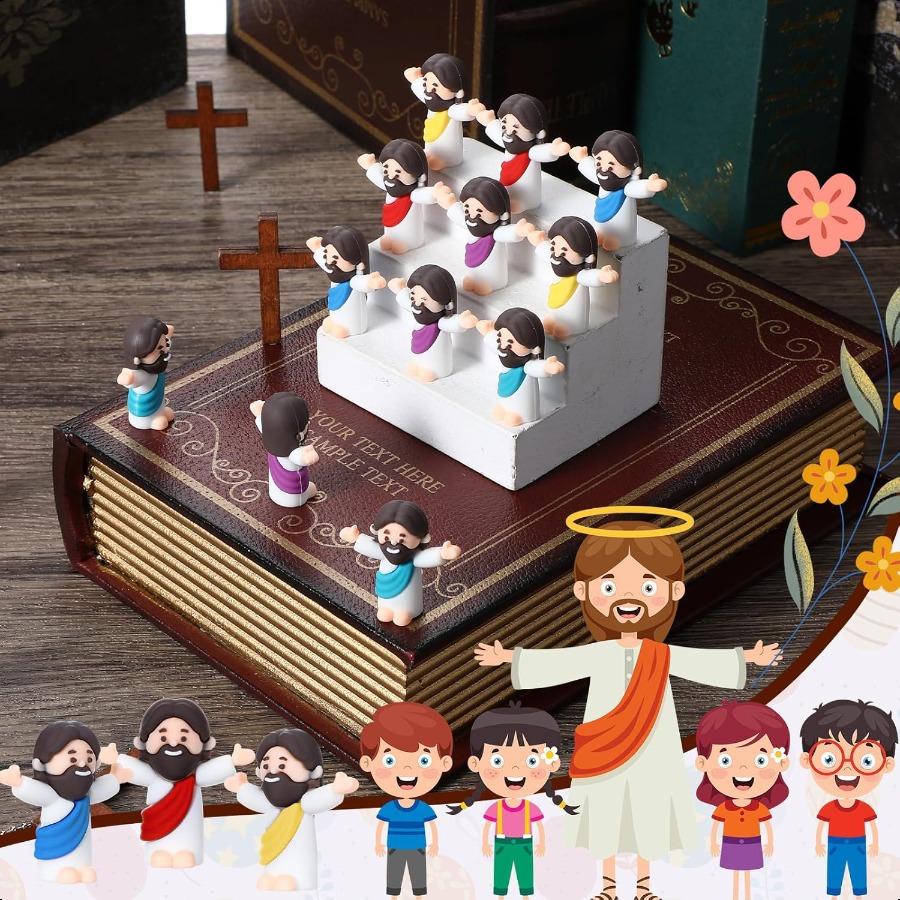 

Bememo 50 штук Пасхальные мини-фигурки Иисуса Игрушки Оригинальный дизайн Куколка Маленький Иисус Подарки для пряток Классический Христос Спаситель United States