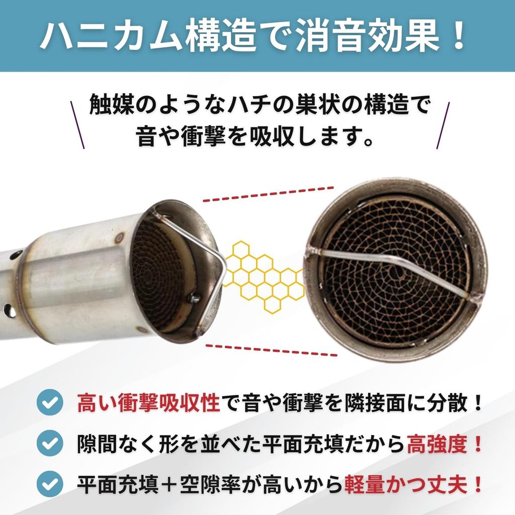 Shymie Inner Silencer Baffle Bike Muffler, General Purpose, Catalytic Type, Silencer, Silencer, Hiki Volume