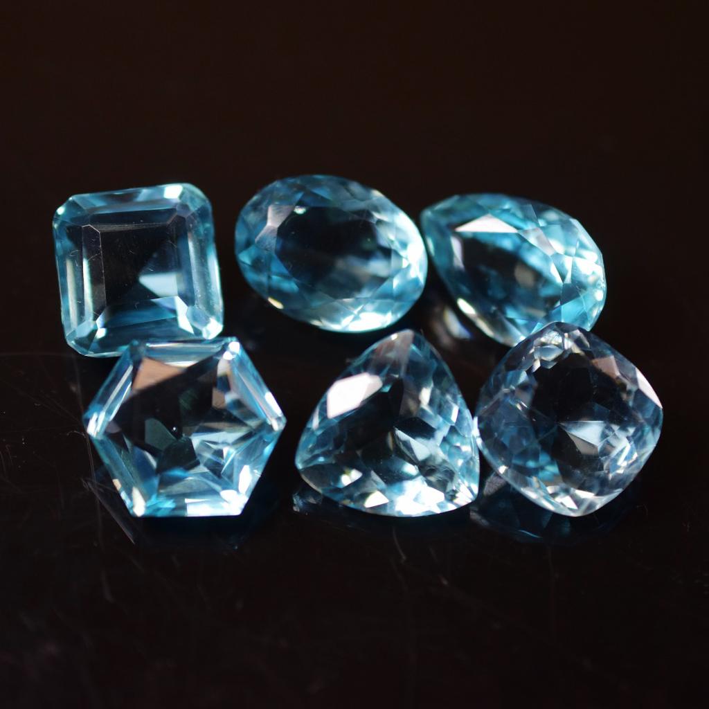 Mix Cut 50.10 Ct Natural Blue Aquamarine Loose Gemstone Lot
