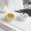 Silver Creative Irregular Concave Convex Gold Ring for Women Men Width Open Finger Rings Couple Jewelry Gifts