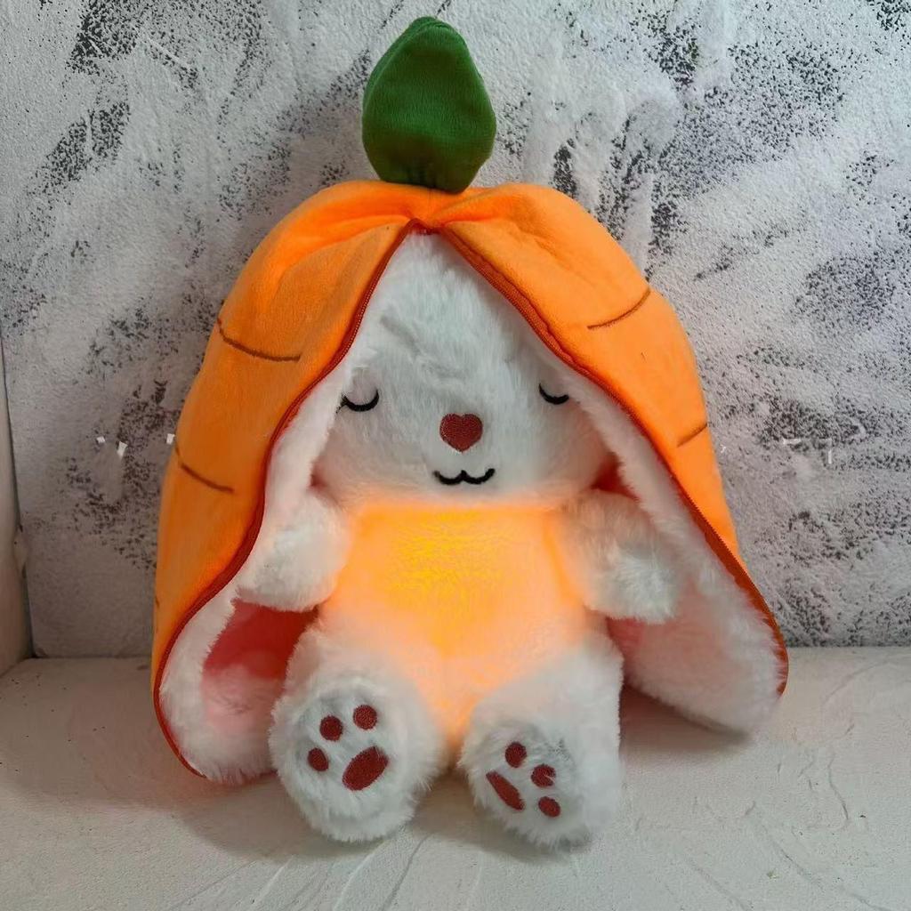 Cross-border Breathing Bear & Otter Stitch: Two-color Sound & Light Plush Animal Doll for Kids