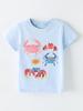 2026 Boys' Short Sleeve Animal Print T-shirt: European American Fashion, Round Neck