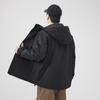 Black Tooling Jacket Men'S Loose Large Size Outdoor Windproof Hooded Splicing Casual Jacket Trendy Brand