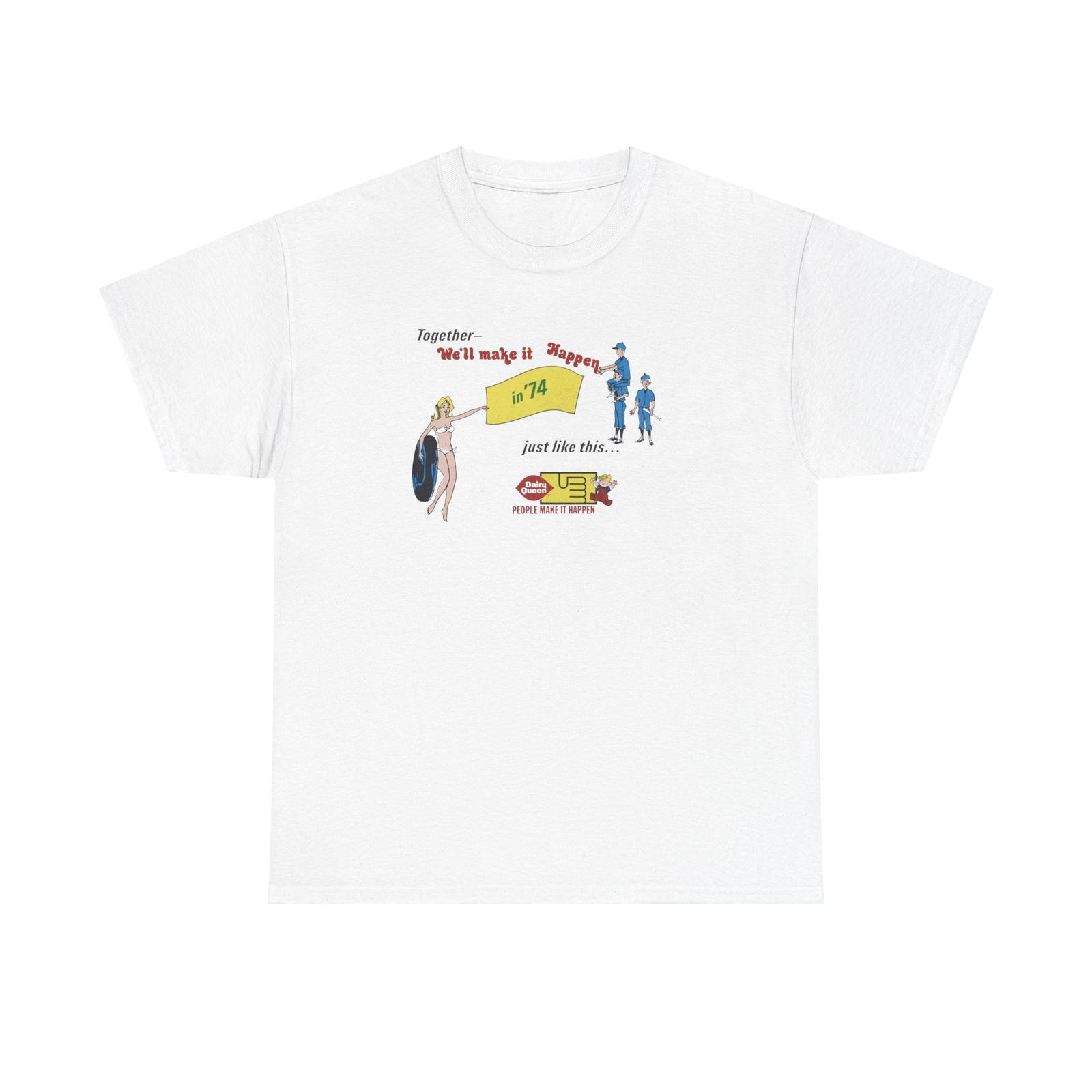 Vintage Inspired Drive-in Hamburger Ice Cream Restaurant Cotton T-Shirt Mens Womens Tees Top XL