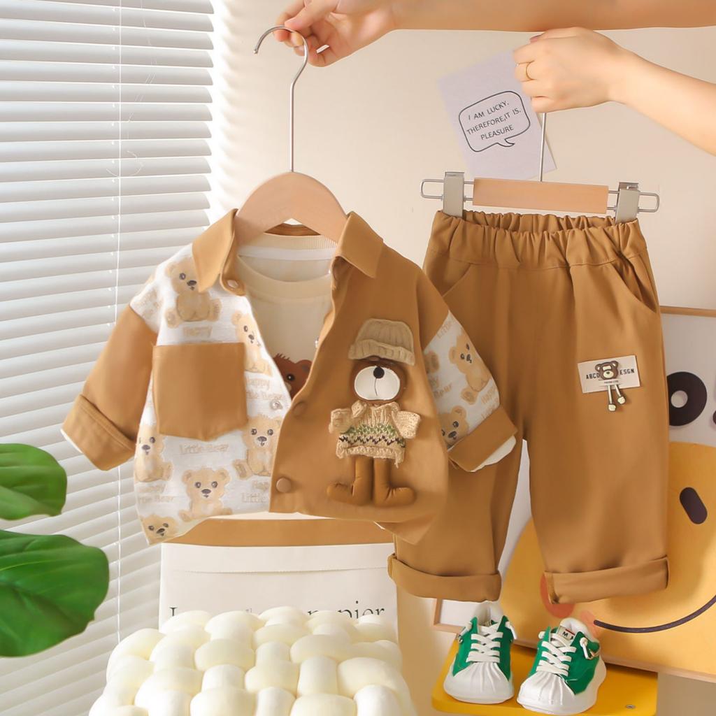 Dětská ležérní souprava s dlouhým rukávem, pohodlné každodenní oblečení