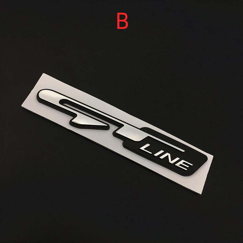 

3D Chrome Car Letters GT Line Sticker Emblem Logo GT Line Badge Decal Accessories B