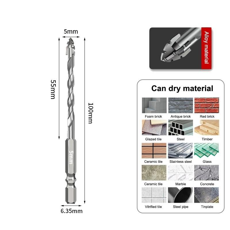 

Cross-head Cutting Eccentric Drill Bit Glass Tile Drill