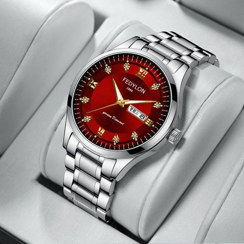 

Новые автоматические водонепроницаемые светящиеся электронные часы с двойным календарем мужские корейские кварцевые механические часы