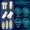 Frienda 70 Pieces LED Car Bulb Kit Interior Car Lights LED Dome Light 31 Mm 36 Mm 41 Mm T10 Bulbs Festoon Bulbs For Car Interiors Map Dome Trunk
