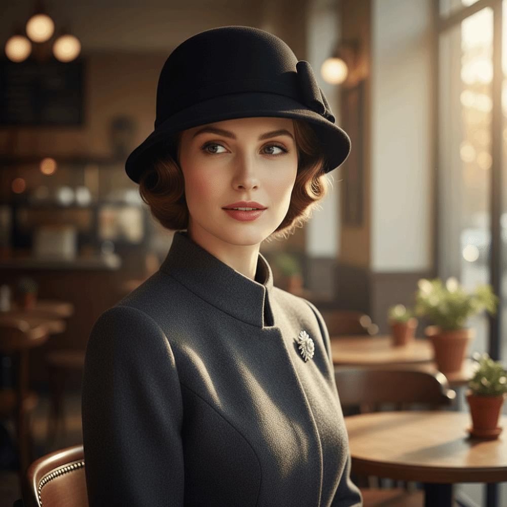 Keep Warm Women Fisherman Hat Solid Color Woolen Bucket Hat Vintage Bow Topper Hat  Autumn Winter