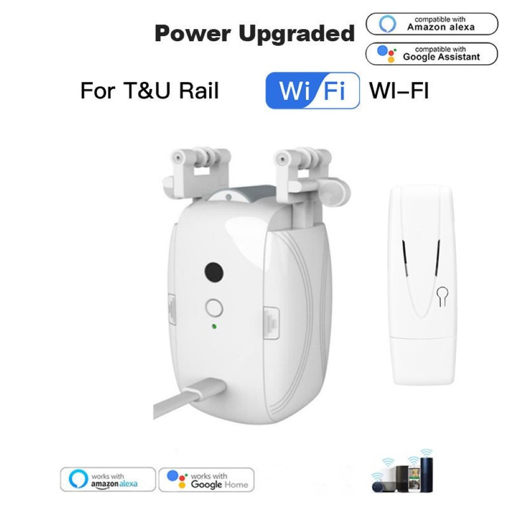 Smart Automatic Curtain Opener, Remote Control With App/Timer/Voice, with T/U/Rome Rod ,WiFi Bluetooth Automatic Light Sensor
