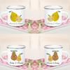 Personalized Lemon Pear Print Kids Enamel Cups Custom Name Parent-child Milk Mugs Family Decor New Year Birthday Christmas Gifts