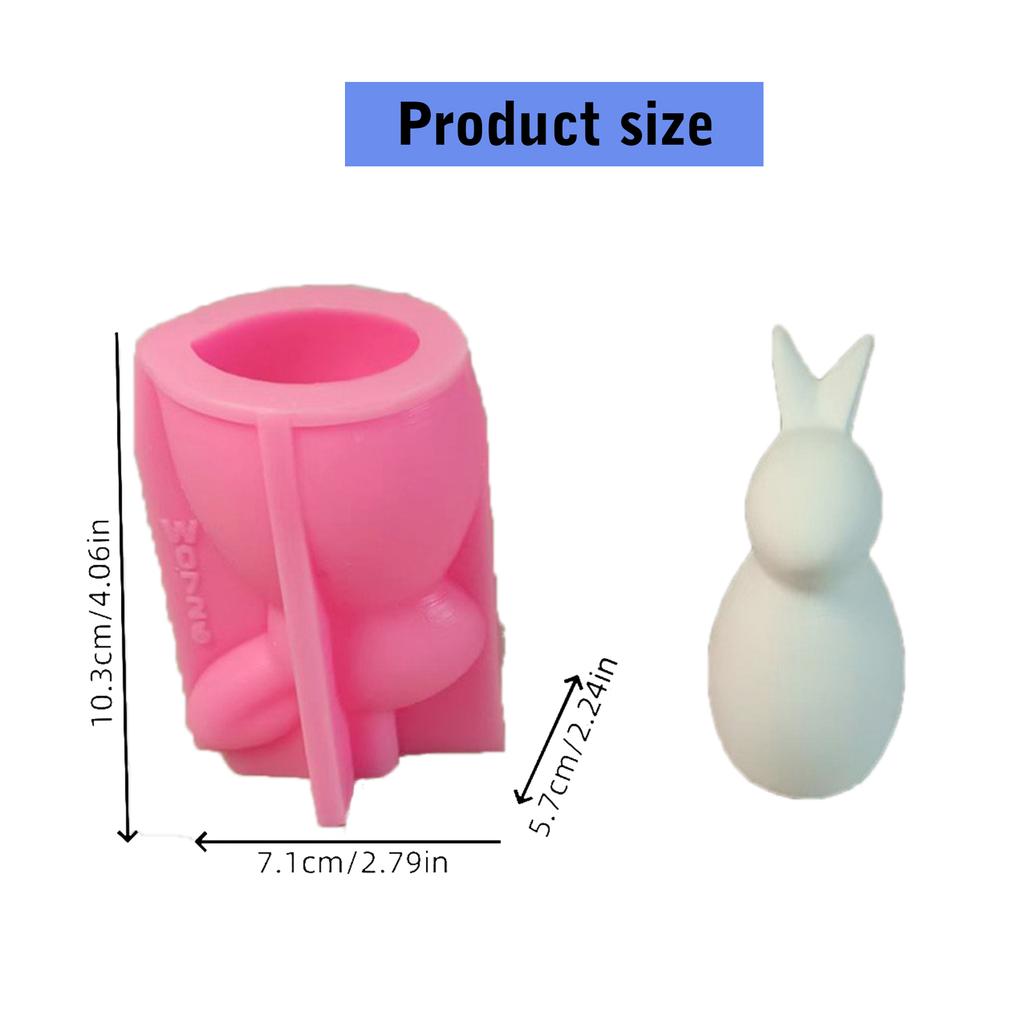 Tier Kaninchen Silikonformen für Kerzen Seife Schokolade Süßigkeiten Kuchen Fondant Dekoration Zement Gips Silikonformen