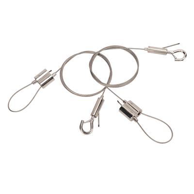 Sistema di Cavi per Appendere Quadri 2 Pezzi con Gancio Regolabile Carico 30KG Lungo 100cm per Illuminazione