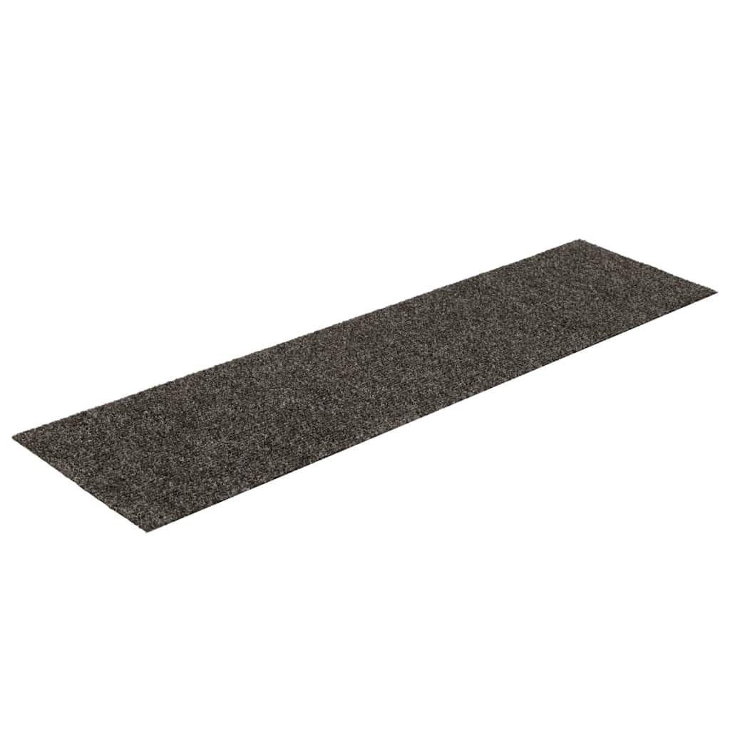 Self Adhesive Step Mats 15 Pcs 76 X 20 Cm Anthracite Rectangular
