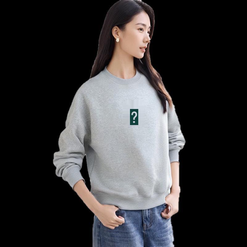 Yuzhaolin Women's Letter Print Round Neck Sweatshirt