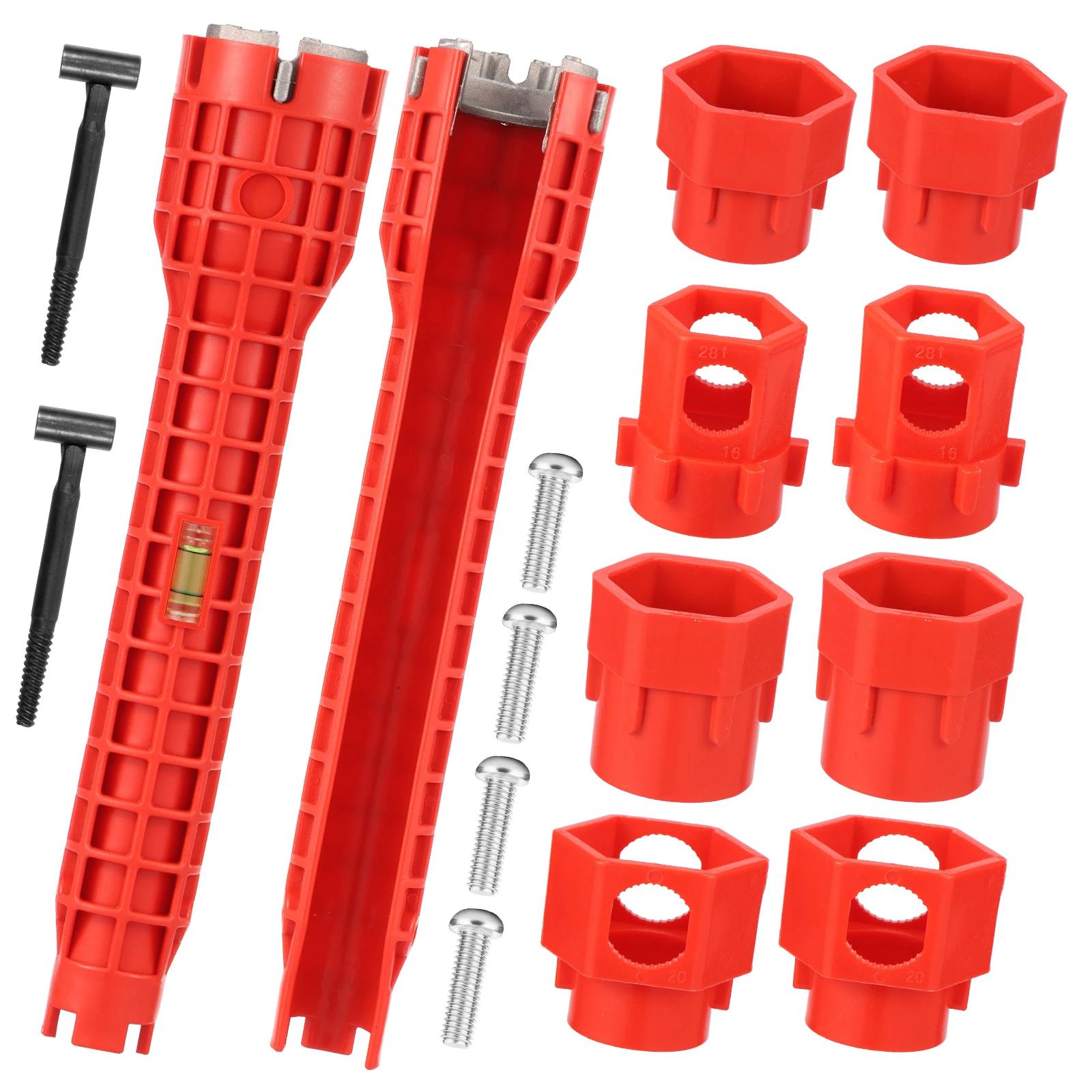 

Многофункциональный гаечный ключ 14-в-1 для сантехнических работ, монтажа и ремонта, инструмент для снятия смесителей для туалета, раковины, ванной комнаты, кухни