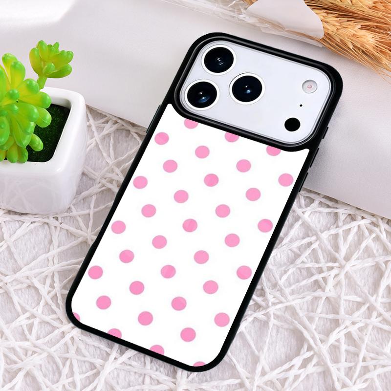 Cute Polka Dots Pink Pattern Phone Case for iPhone 17 Air 16 15 11 12 14 13 Pro Max Shockproof Cover