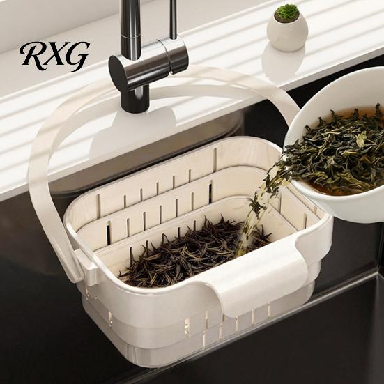 Quick Drying Kitchen Gadget Hanging Sink Drain Basket, Foldable Stretchable Colander, Space Saving Food Basket Strainer, Multi-functional Faucet