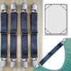 4pcs/set Adjustables Bed Sheet Fasteners Strap Elastics Mattress Cover Corner Holder Clip Grippers Suspenders Cord Decors