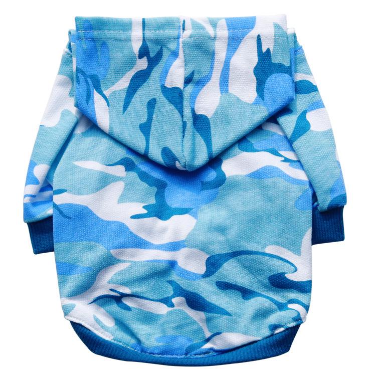Camouflage Cotton Hooded Raglan Sweatshirt for Dogs & Cats - Small to Large, Spring & Autumn