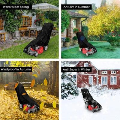 Waterproof Lawn Mower Cover Rainproof Oxford Cloth Garden Mower Cover UV Protector Protective Sleeve Tractor Lawn Mower Cover