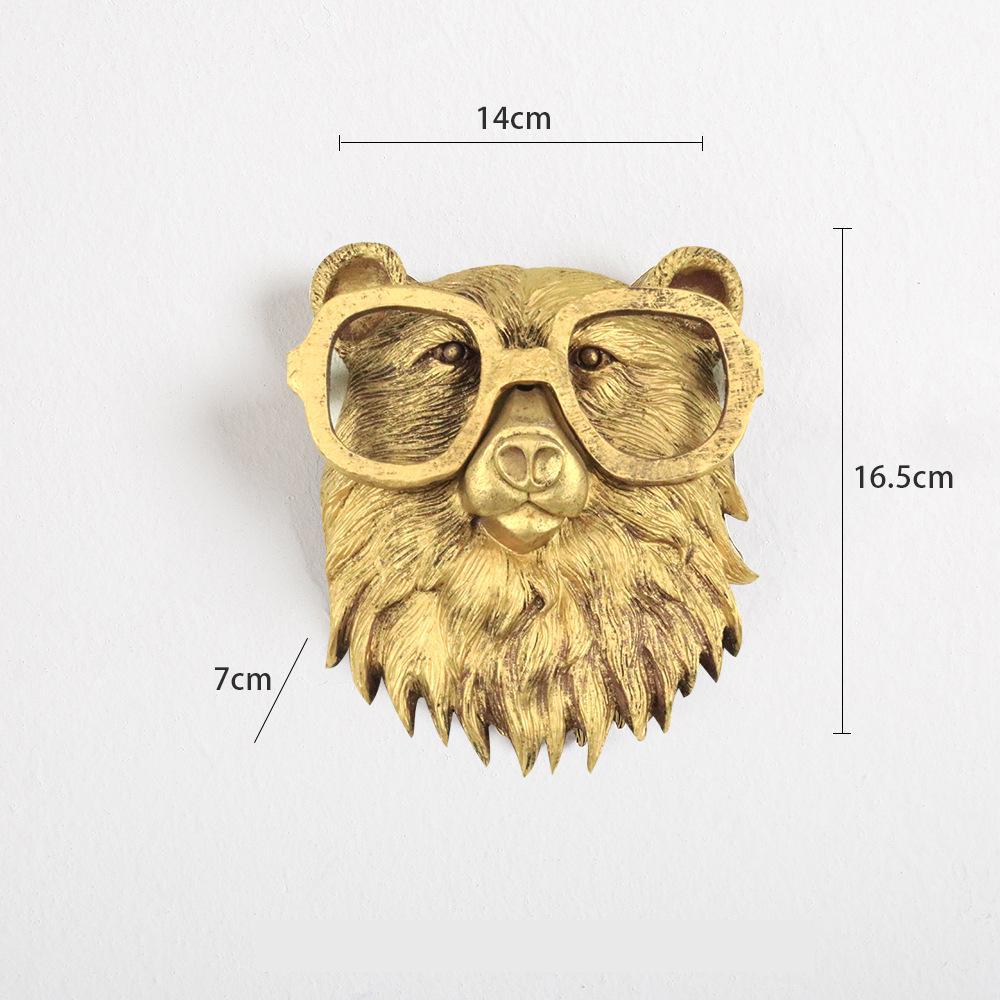 Imitation Copper Animal Pendant - Resin Wall Decor for Home, Restaurant, Bedroom, or Living Room