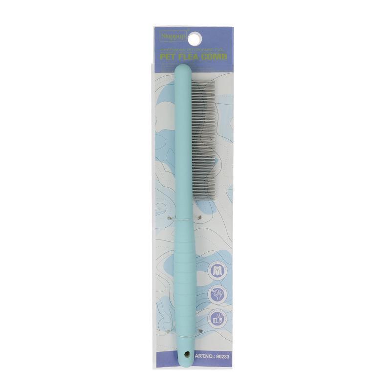 Solid Wood Pet Comb with Fluffy Needles and Detangle Knife