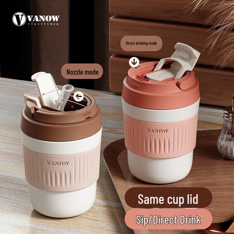 

Vanow Ceramic Lined Dual-Drink Coffee Cup
