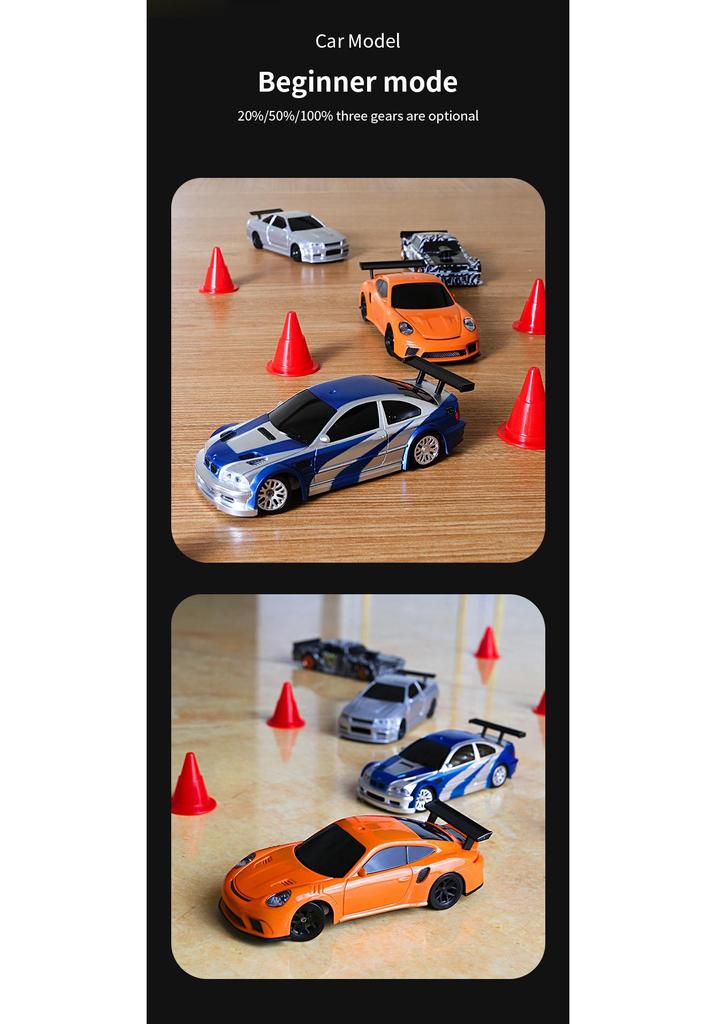 1:43 Scale RC Four-Wheel Drive Drift Racing Car – High-Speed Remote Control Toy for Boys & Children
