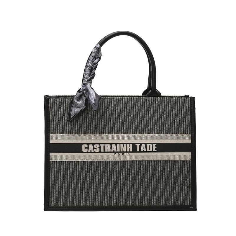 

Bag Hand Carry Women s Bag New Fashion Retro Letter Printing Large Capacity Women s Shoulder Bag Tote small чёрный